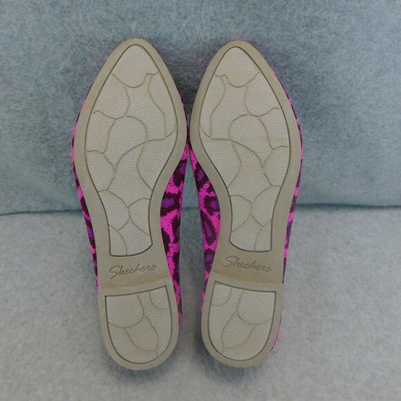 Sketcher Womens Air Cooled Memory Foam Flat Shoe Pink Animal Print Shoe - Size 8 - Picture 6 of 11